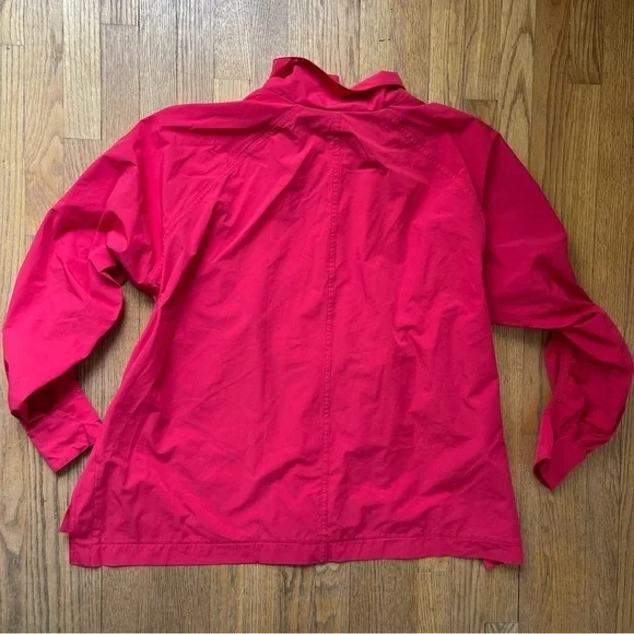 Fabletics Gianna 2 Lightweight Rain Jacket Red Persimmon Size Medium - Picture 6 of 7
